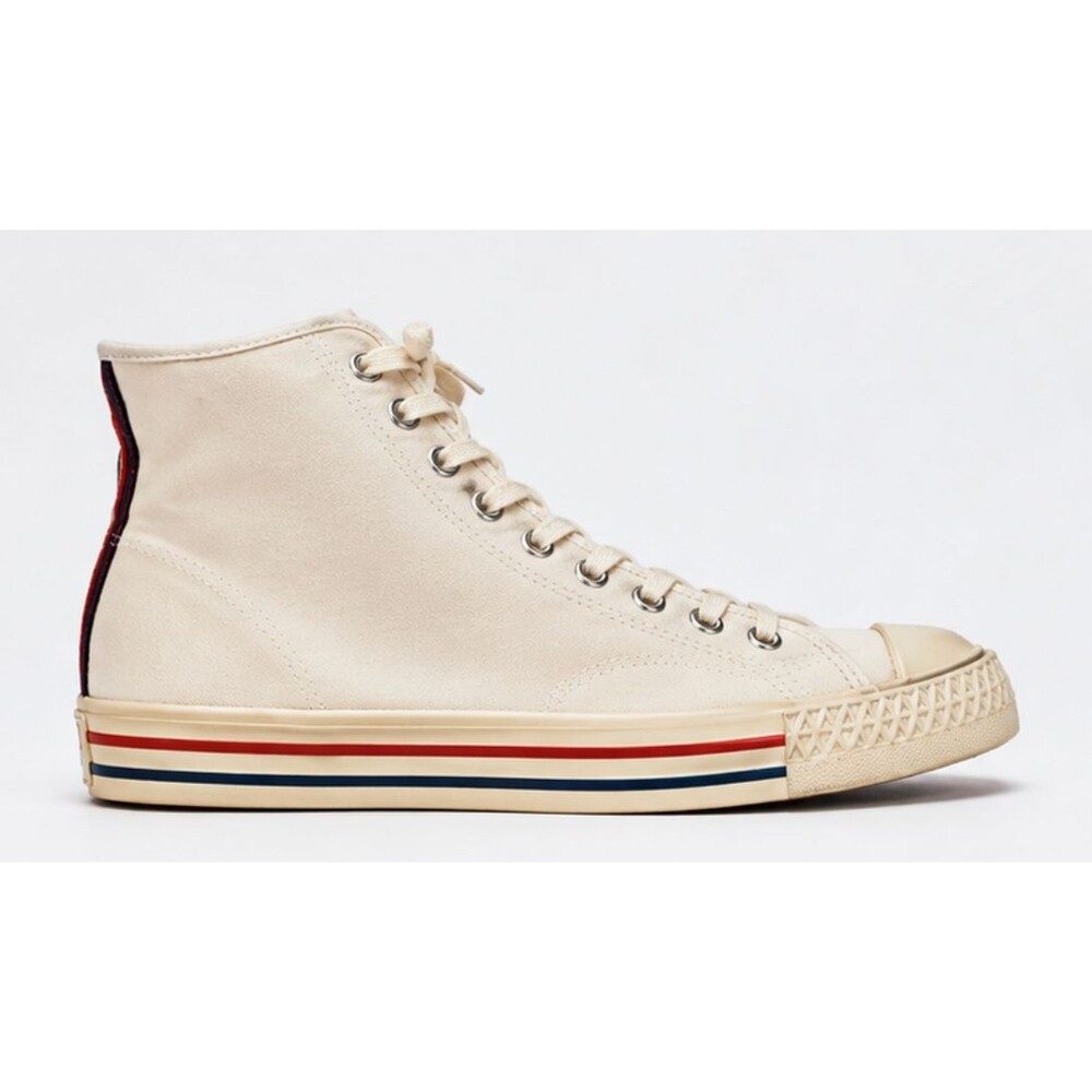Hood 1967 Rocket High Cut Sneakers Vintage Natural Canvas Unisex Men’s
